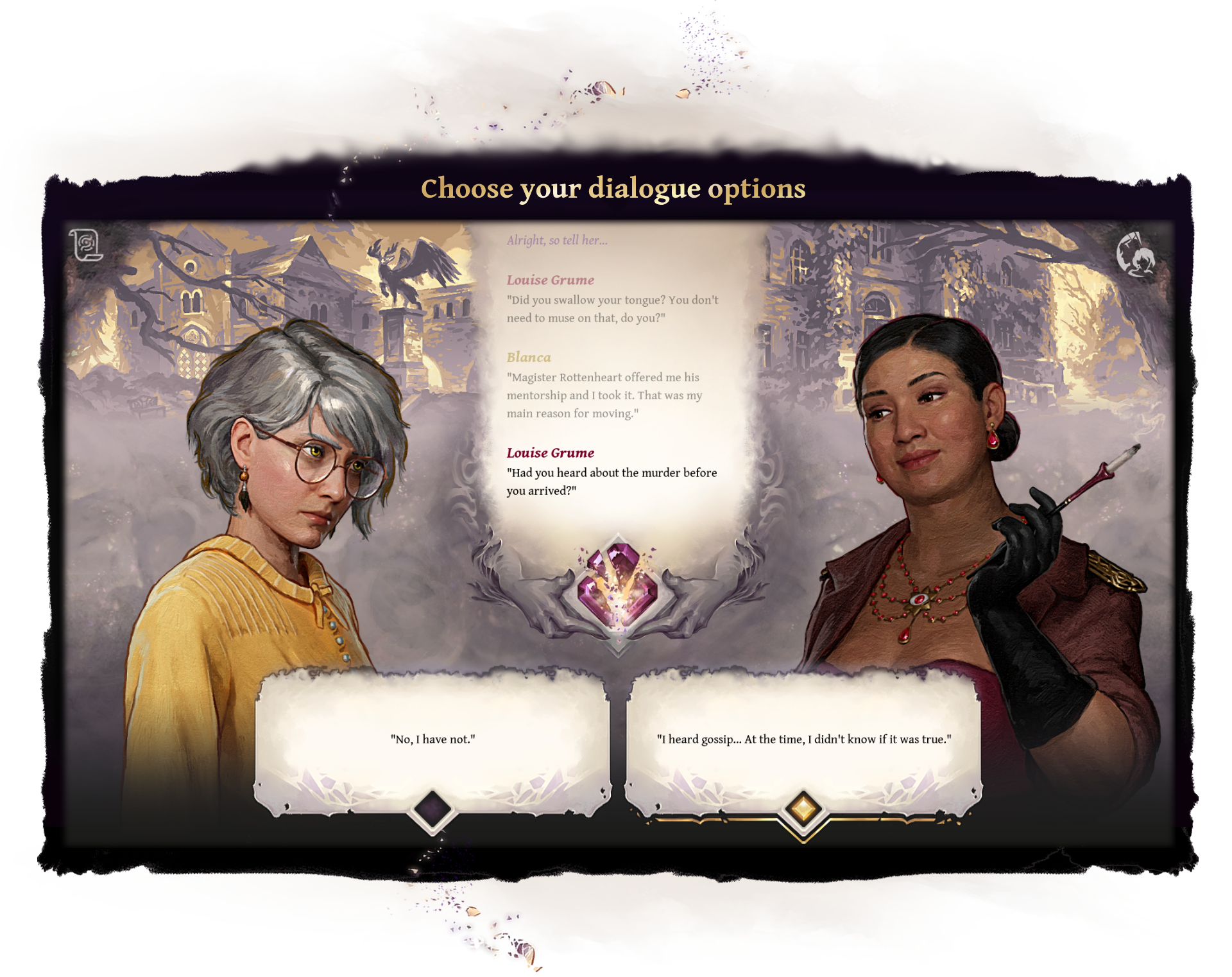 Choose your dialogue options